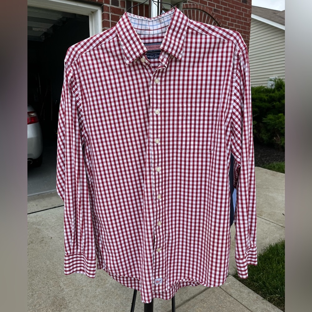 Red and White Gingham “Murray” Shirt | Vineyard Vines